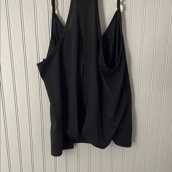 Black and Yellow Open Back Tank Top With Floral Straps | Medium - Picture 5 of 8